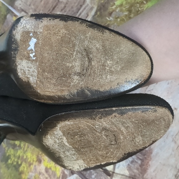 STUART weitzman leather black heels size 7.5 narrow - Picture 7 of 10